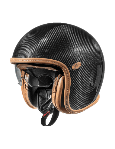 Casco Moto Abierto Jet Premier Vintage Platinum ED Carbon - URA Moto