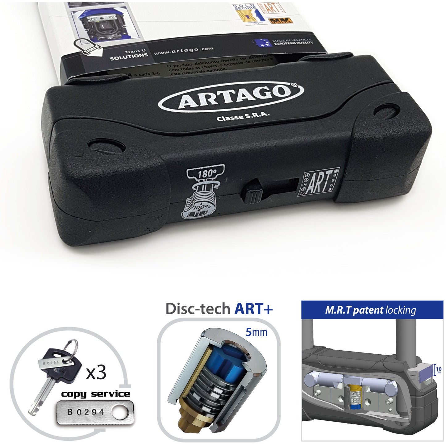 Antirrobo Moto Artago  U 18ART120 - URA Moto