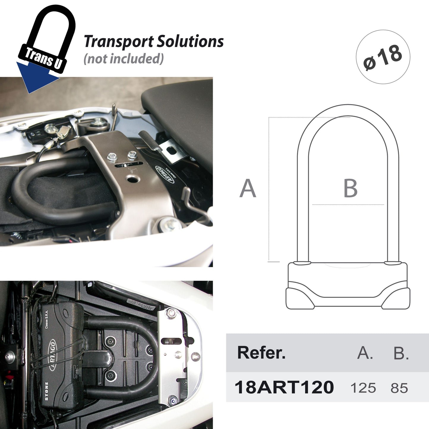 Antirrobo Moto Artago  U 18ART120 - URA Moto