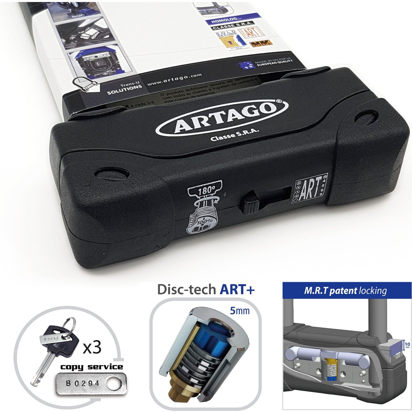 Antirrobo Moto Artago  U 18ART320 - URA Moto