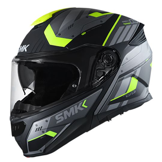 Casco moto SMK Modular Gullwing Tekker Amarillo Mate (MA264) - URA Moto