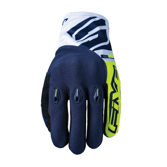 Guantes moto Five E3 Evo Amarillo/Azul - URA Moto