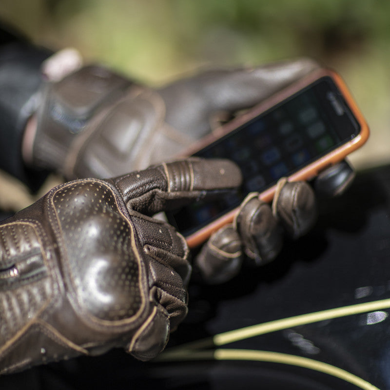 Guantes moto Five Kansas Marrón - URA Moto