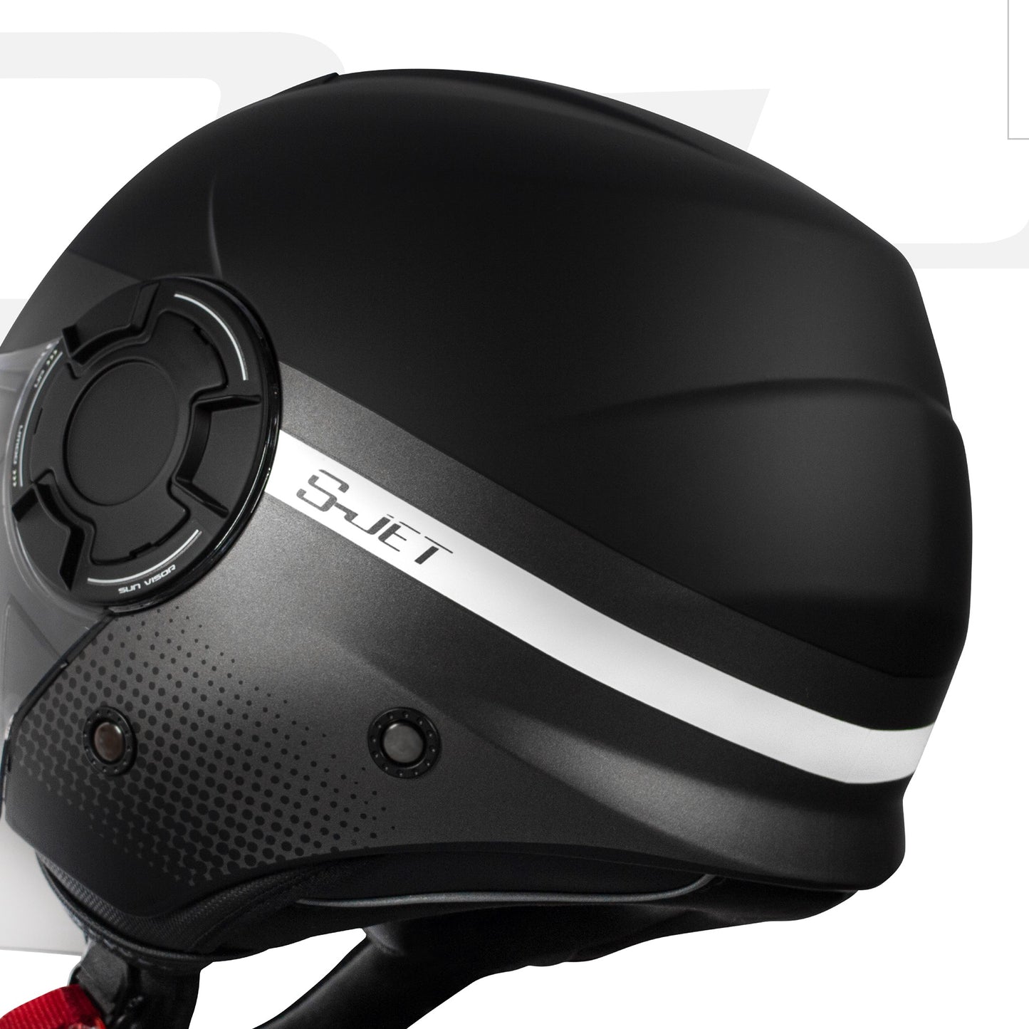 Casco moto Jet CMS 2.0 S-Jet Quartz Ice White - URA Moto