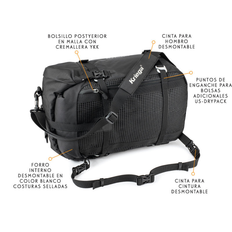 Bolsa Kriega US-40 Drypack Cordura - URA Moto