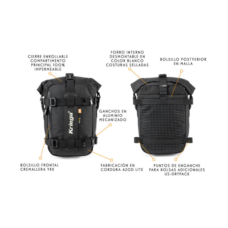 Bolsa Kriega US-5 Drypack Cordura - URA Moto