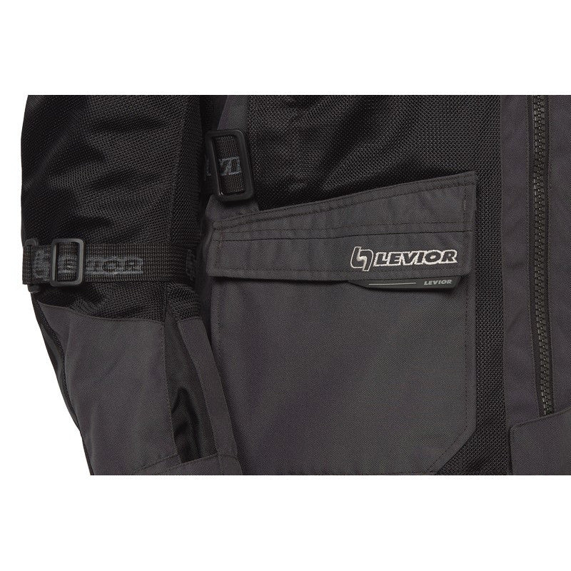 Chaqueta Moto Cordura Levior Arashi Negra - URA Moto