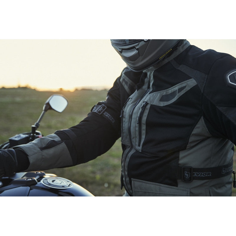 Chaqueta Moto Cordura Levior Arashi Negra/Caqui - URA Moto