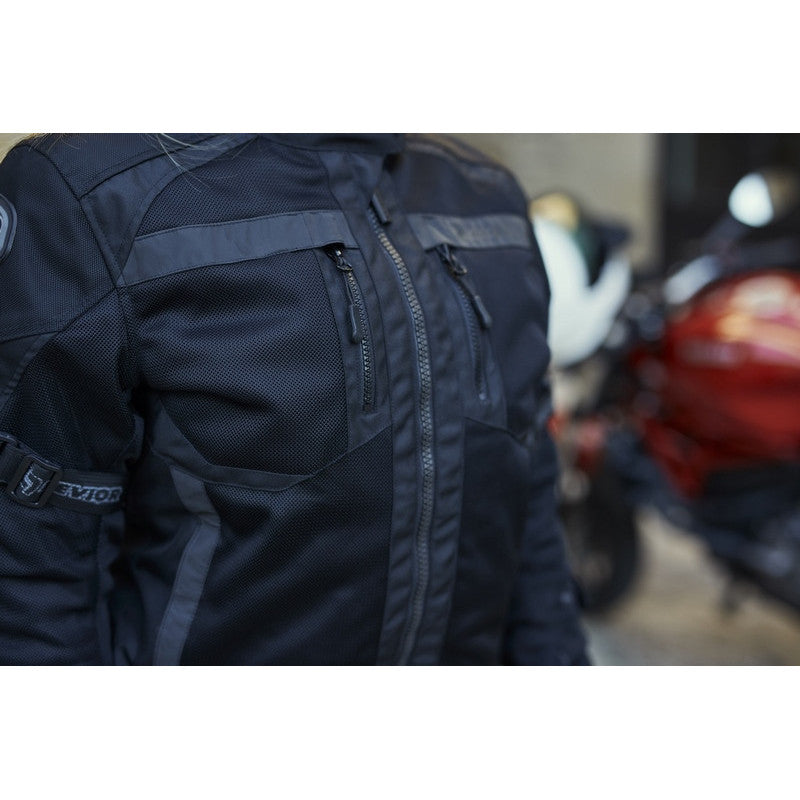 Chaqueta Moto Cordura Mujer Levior Imbat Negra - URA Moto