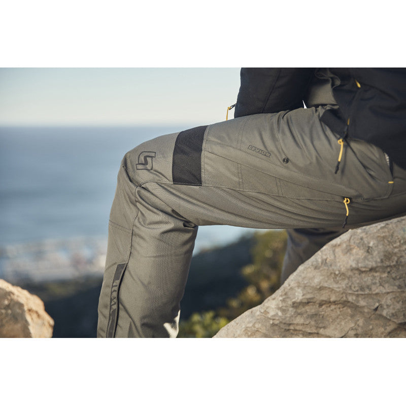 Pantalón Cordura Levior Meraki WP Negro/Caqui - URA Moto