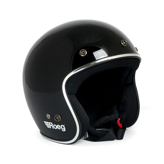 Casco moto Jet Roeg Black Gloss - URA Moto