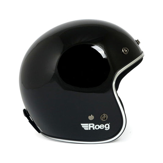 Casco moto Jet Roeg Black Gloss - URA Moto