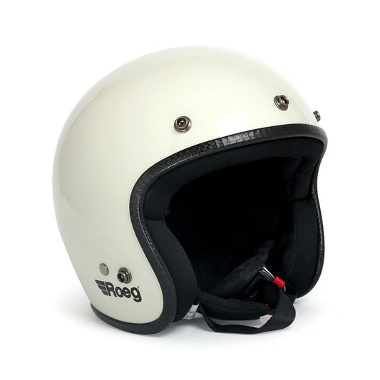 Casco moto Jet Roeg Fog White Gloss - URA Moto