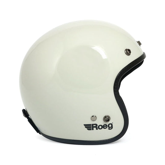 Casco moto Jet Roeg Fog White Gloss - URA Moto