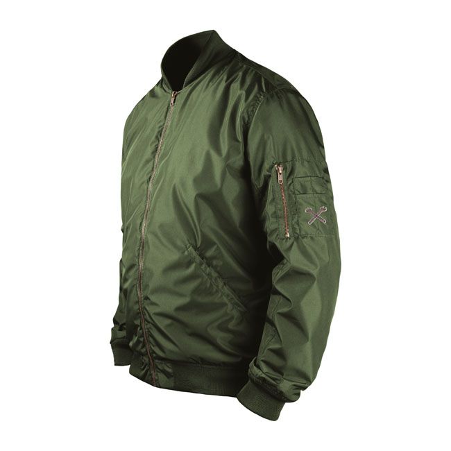 Chaqueta Bomber John Doe XTM-Fiber Verde - URA Moto