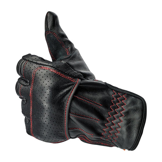 Guante Moto Biltwell Borrego Black-Redline - URA Moto