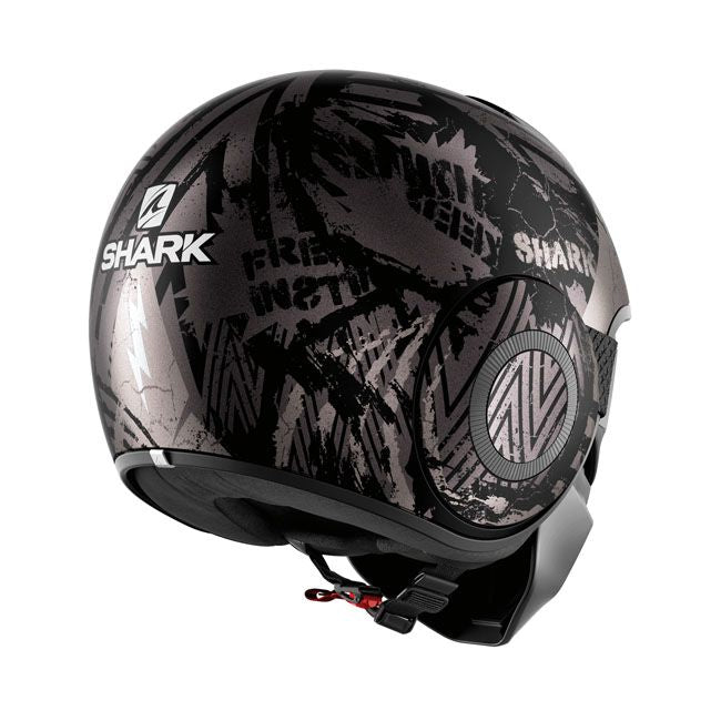 Casco moto Shark Jet Street-Drak Negro/Plata Mate - URA Moto