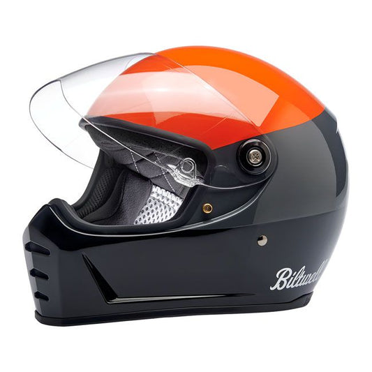 Casco Moto Integral Biltwell Lane Splitter Podium Gloss Orange/Grey/Black - URA Moto