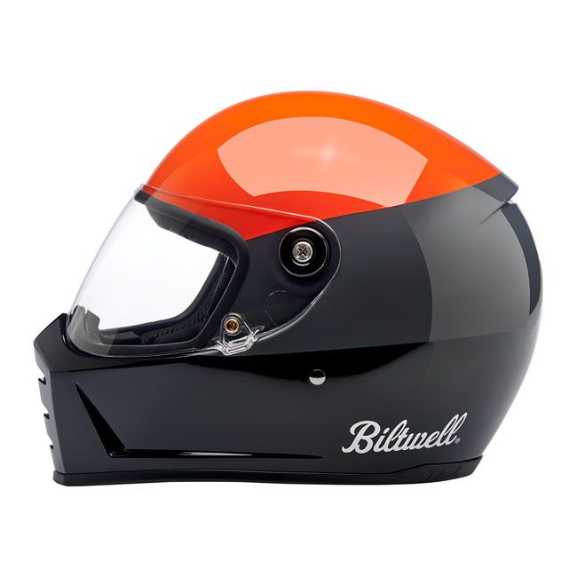 Casco Moto Integral Biltwell Lane Splitter Podium Gloss Orange/Grey/Black - URA Moto