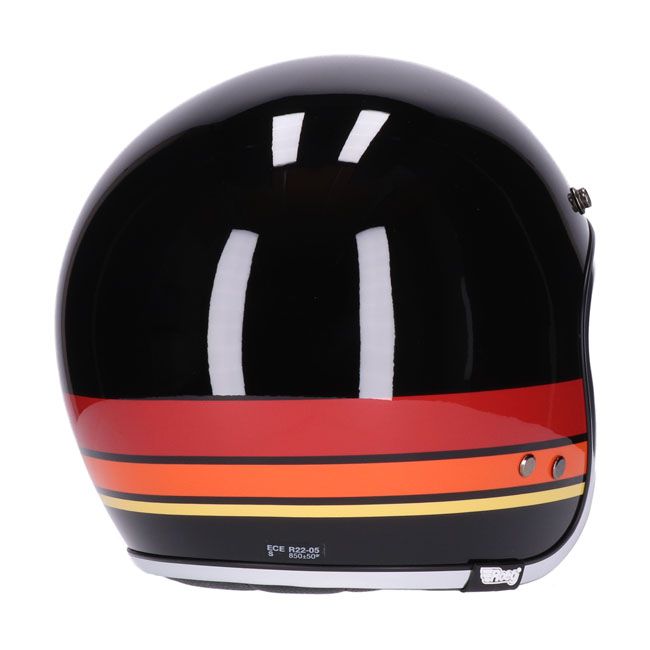 Casco moto Jet Roeg Jettson Gloss Black Orange - URA Moto