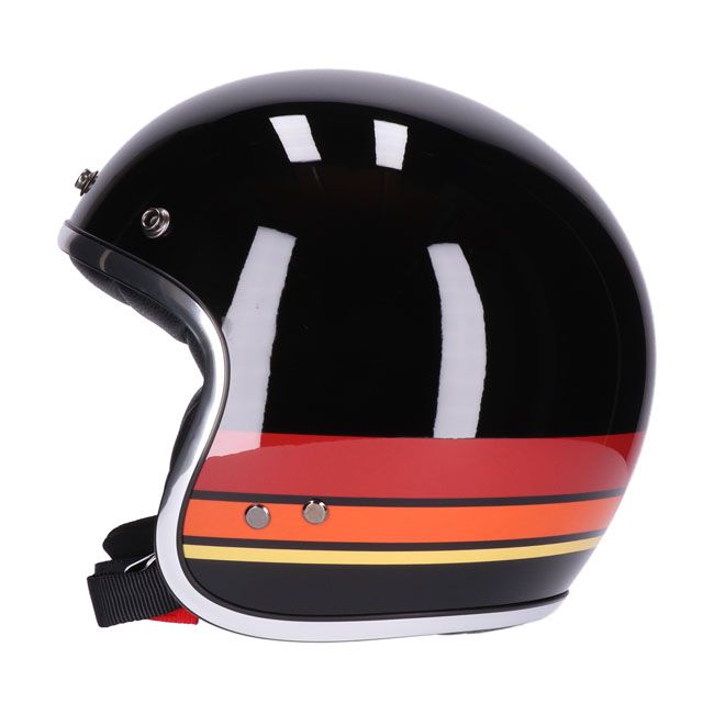 Casco moto Jet Roeg Jettson Gloss Black Orange - URA Moto