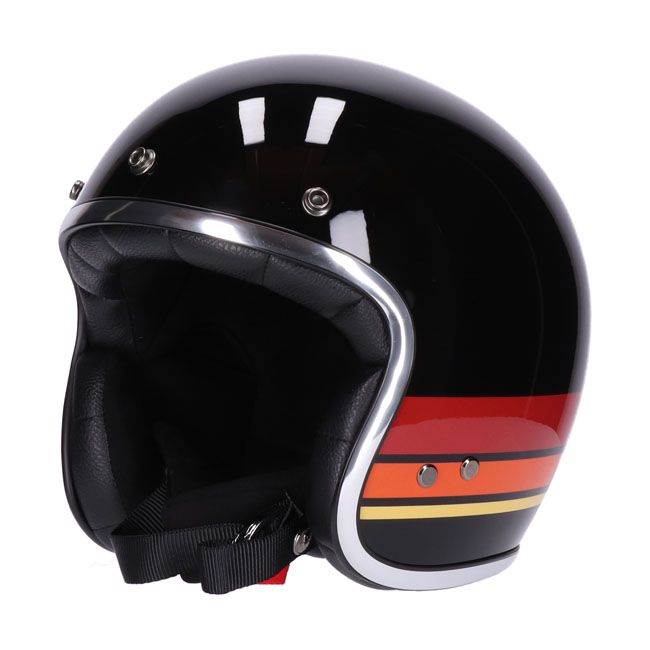 Casco moto Jet Roeg Jettson Gloss Black Orange - URA Moto