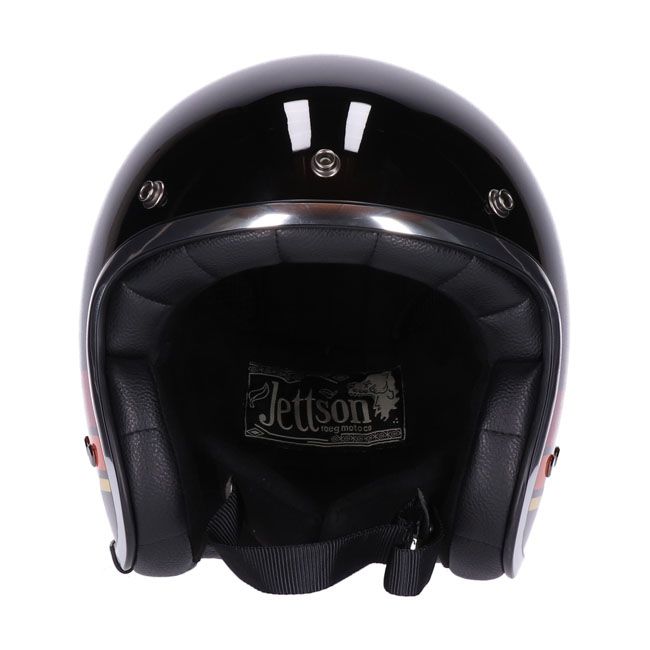 Casco moto Jet Roeg Jettson Gloss Black Orange - URA Moto