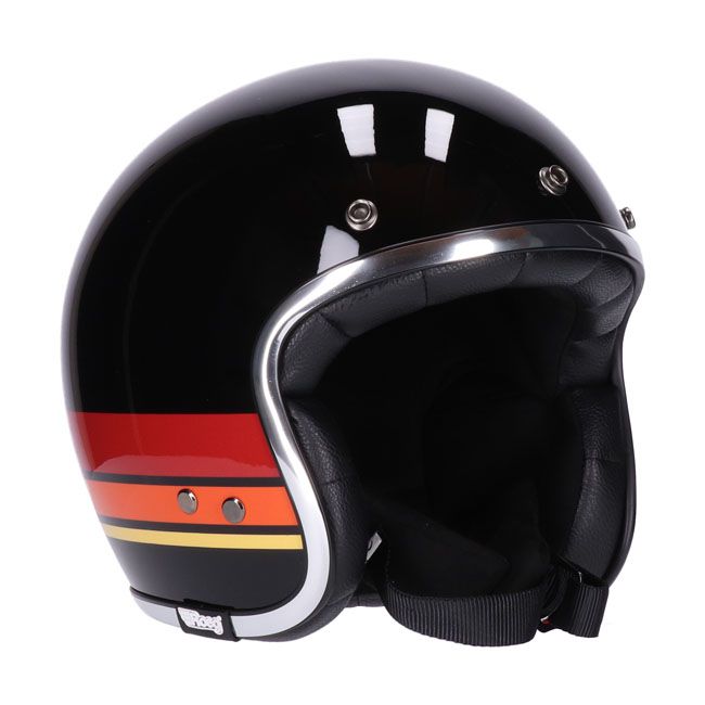 Casco moto Jet Roeg Jettson Gloss Black Orange - URA Moto