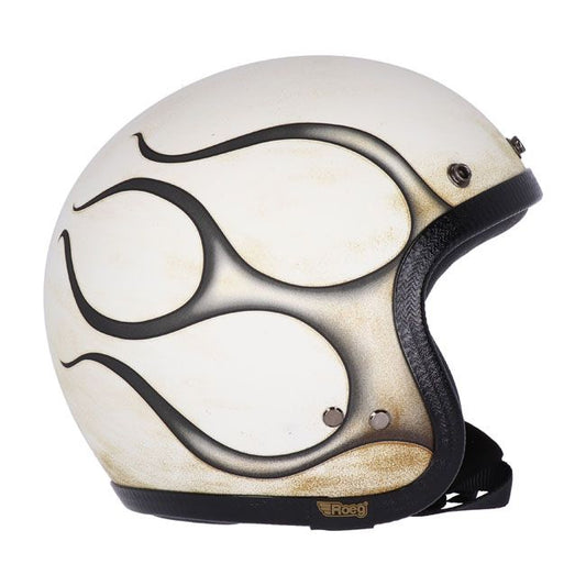 Casco moto Jet Roeg Jettson Matte Scratch White - URA Moto