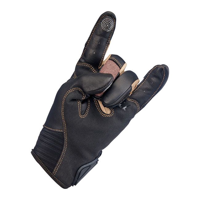 Guante Moto Biltwell Bridgeport Chocolate/Negro - URA Moto