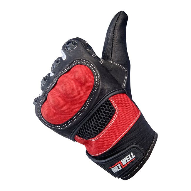 Guante Moto Biltwell Bridgeport Rojo/Negro - URA Moto
