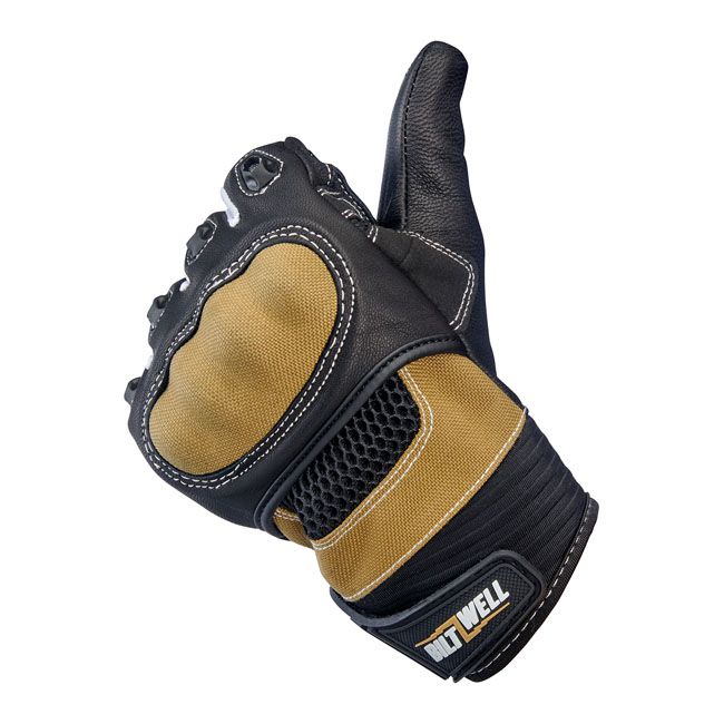 Guante Moto Biltwell Bridgeport Camel/Negro - URA Moto