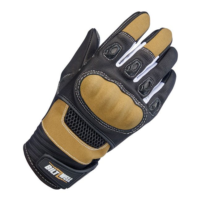 Guante Moto Biltwell Bridgeport Camel/Negro - URA Moto