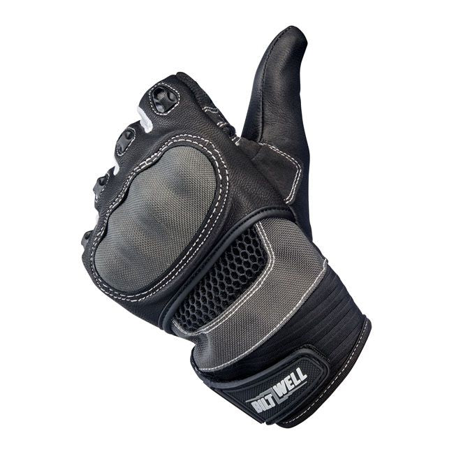 Guante Moto Biltwell Bridgeport Gris/Negro - URA Moto