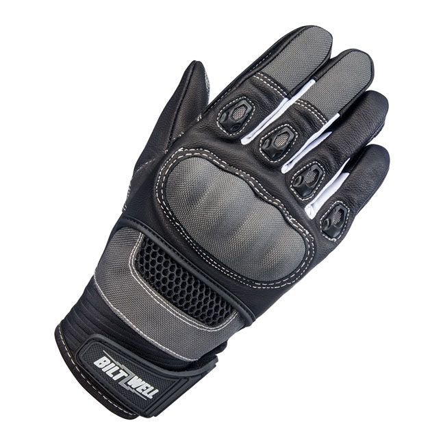 Guante Moto Biltwell Bridgeport Gris/Negro - URA Moto