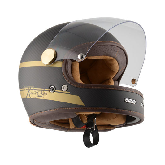 Casco Moto Integral BY City Roadster Carbon II Gold Strike - URA Moto