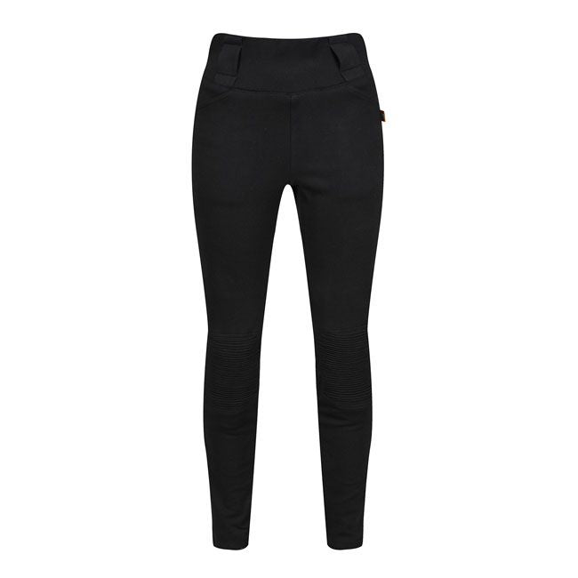 Pantalón Leggins Moto Ribbed Knee Motogirl Negro Mujer