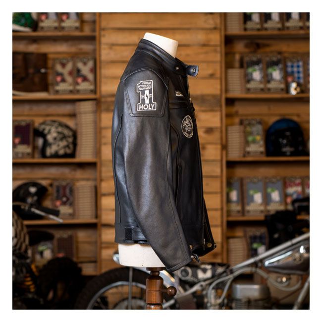 Chaqueta Moto Piel Holy Freedom Level Negra - URA Moto
