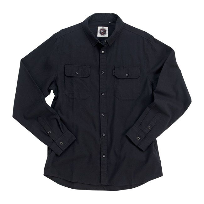Camisa Franela Biltwell Blackout Negra - URA Moto