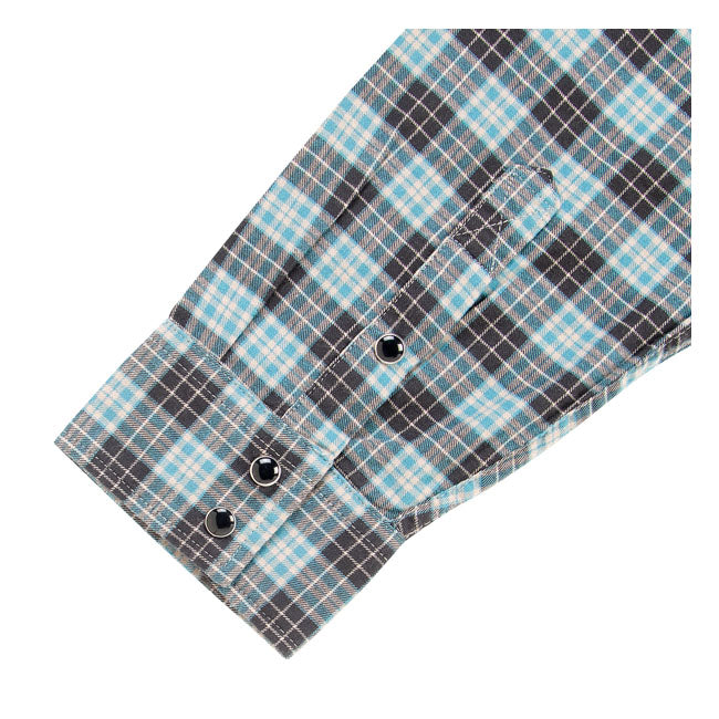 Camisa Franela Biltwell Pacific GRIS/AGAVE/NEGRO - URA Moto