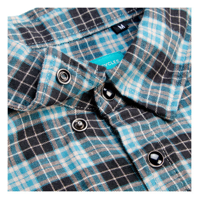 Camisa Franela Biltwell Pacific GRIS/AGAVE/NEGRO - URA Moto