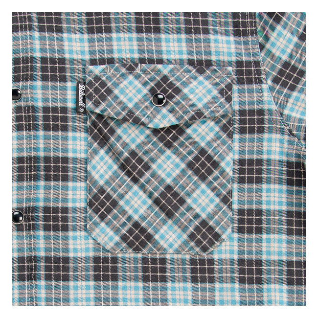 Camisa Franela Biltwell Pacific GRIS/AGAVE/NEGRO - URA Moto
