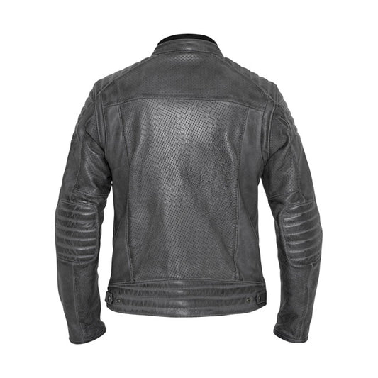 Chaqueta Piel John Doe Storm Gris - URA Moto