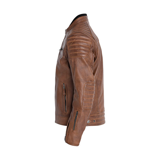 Chaqueta Piel John Doe Storm Marrón - URA Moto