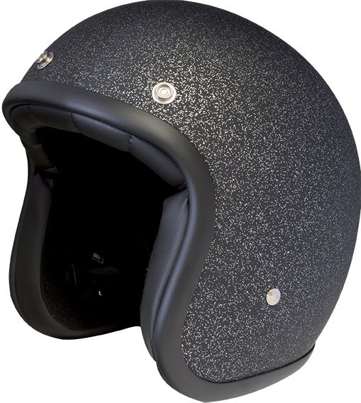 Casco Moto Stormer Jet Pearl Glitter Negro Mate - URA Moto