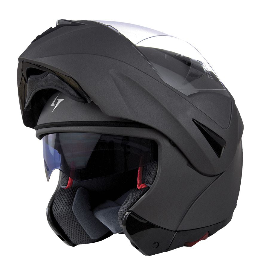 Casco Moto Stormer Modular Rise Negro Mate - URA Moto