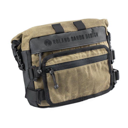 Bolsa Para Barra RSD x KRIEGA Roam Handlebar Bag Negro/Arena - URA Moto