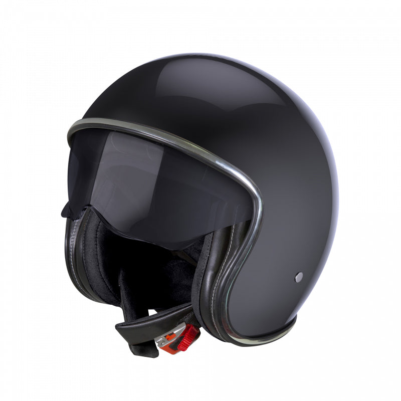 Casco Moto Stormer Jet Spirit Negro Brillante - URA Moto