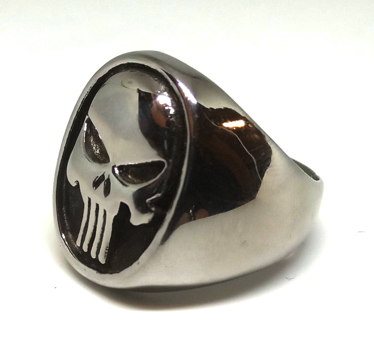 Anillo Acero Tipo Sello Punisher - URA Moto