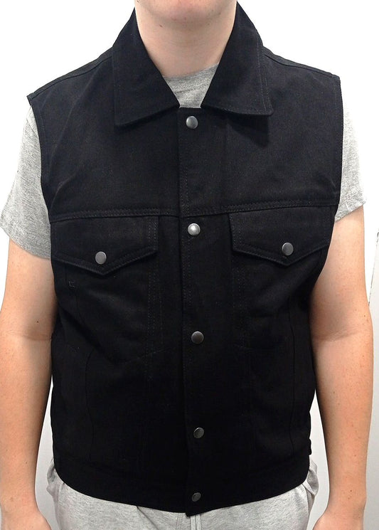 Chaleco Tejano negro - URA Moto